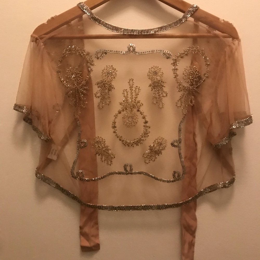 Silk Beaded Bolero - Picture 3 of 11